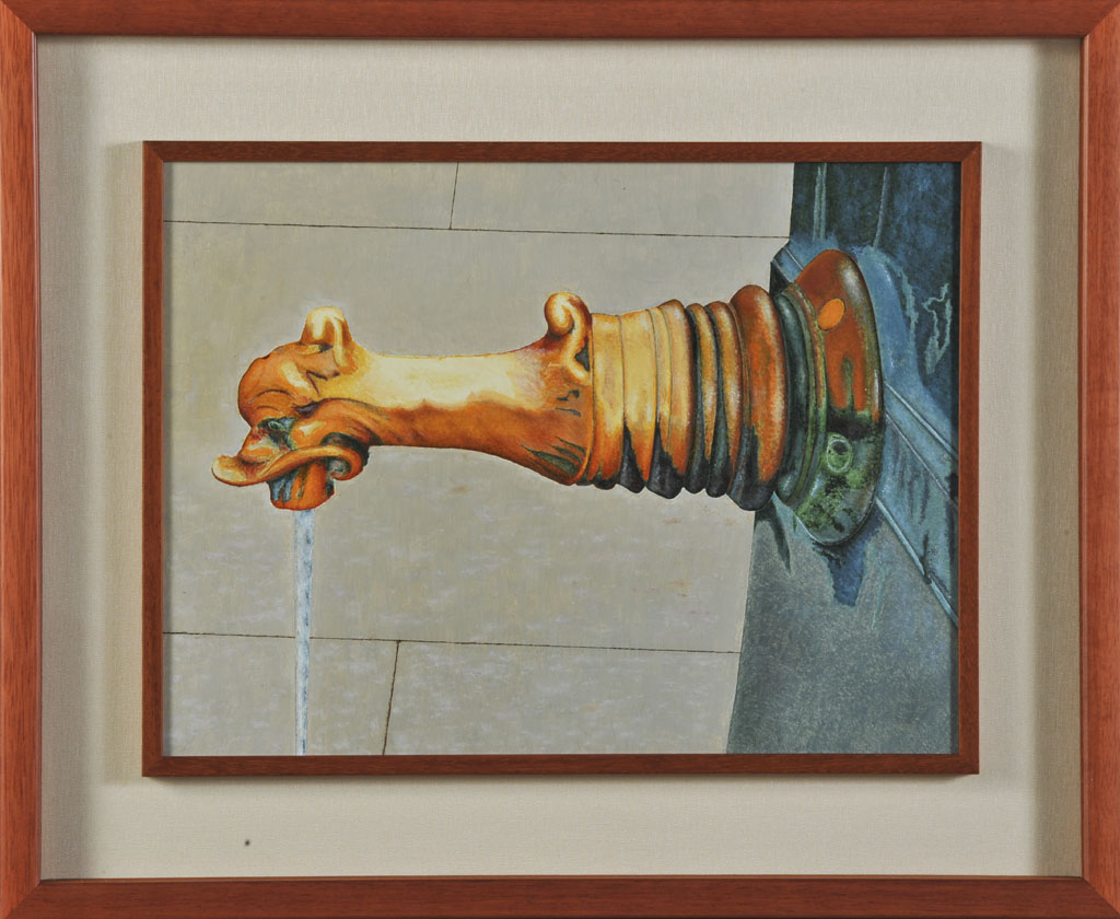 Il becco della fontana di piazza della Scala. (Mi)