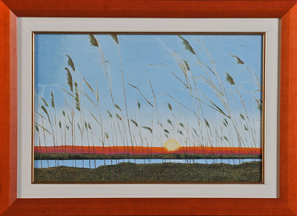 Il tramonto sul lago di Oggiono. (Lc)